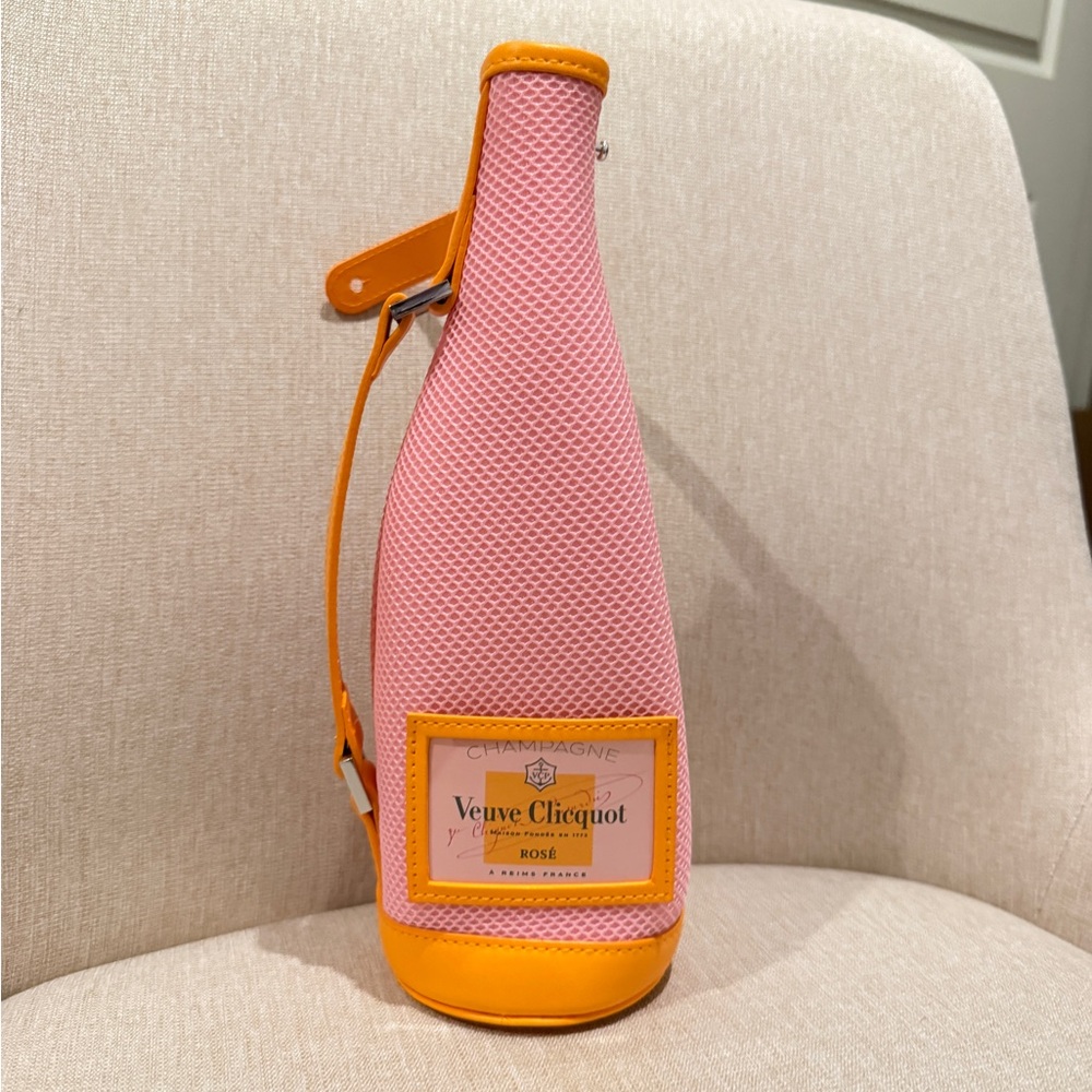 Veuve Clicquot Champagne Pink Rose Bottle Carrier Insulated Tote Bag Ice Jacket